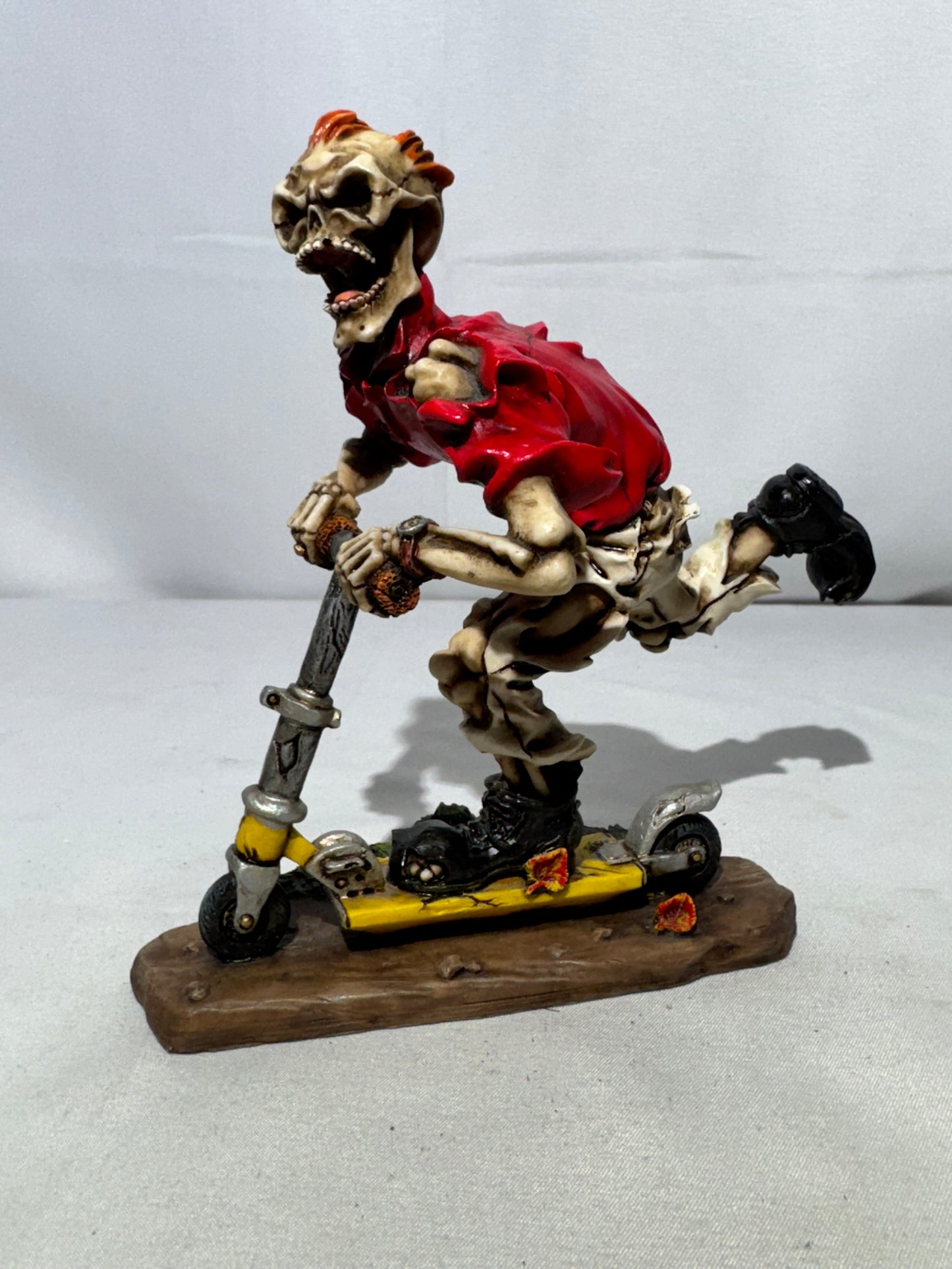 Summit Collection Skeleton on Scooter Figurine – Gothic Punk Decor