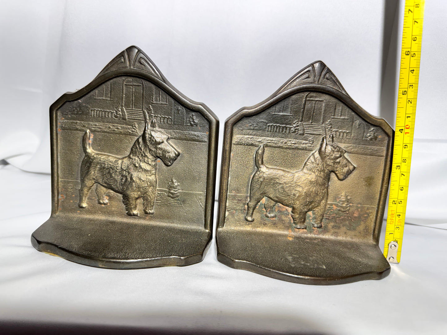 Vintage Scottish Terrier Cast Iron Bookends – c. 1929