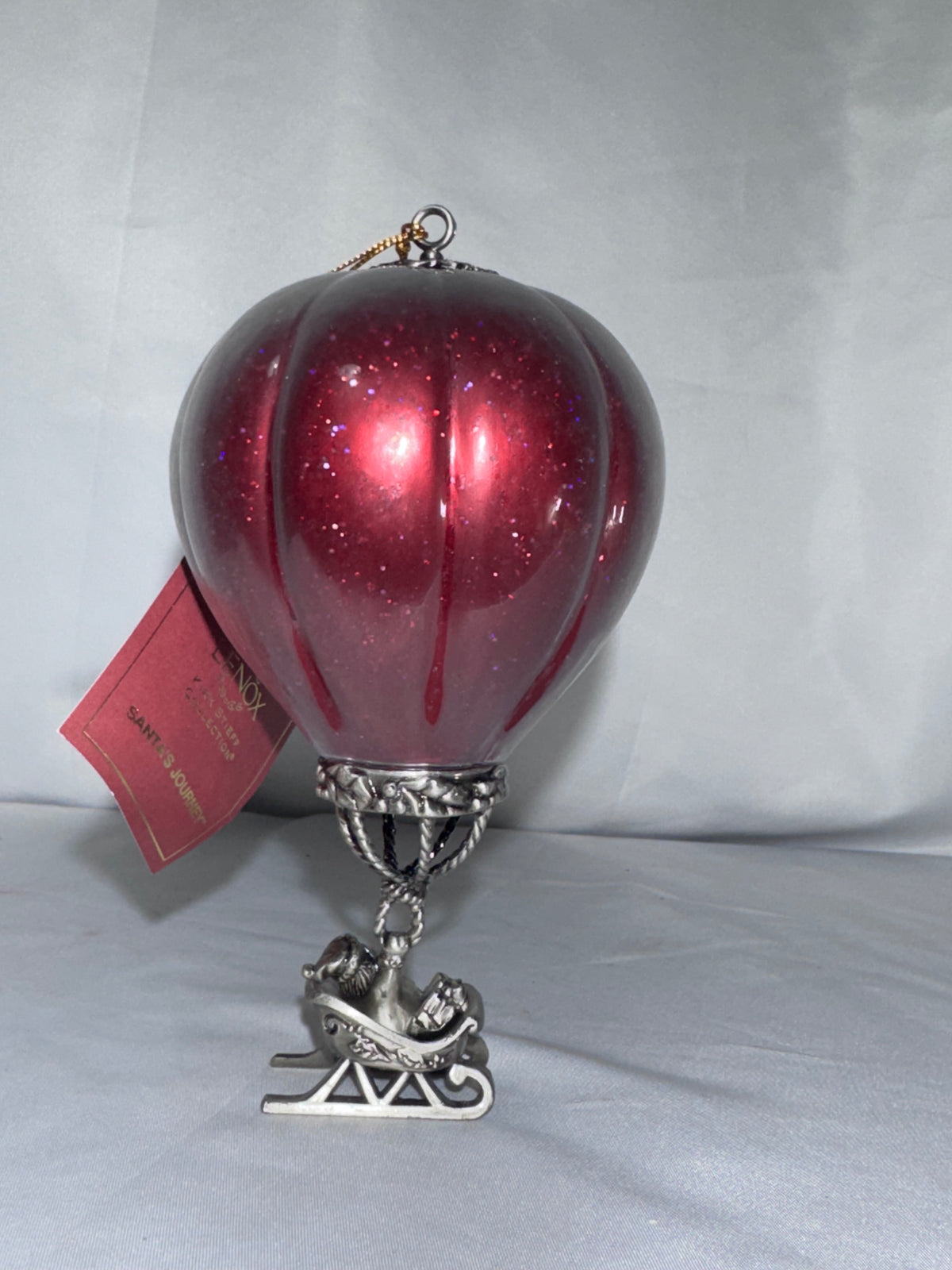 Lenox Kirk Stieff Collection – Santa’s Journey Hot Air Balloon Christmas Ornament – 1998 First in Series