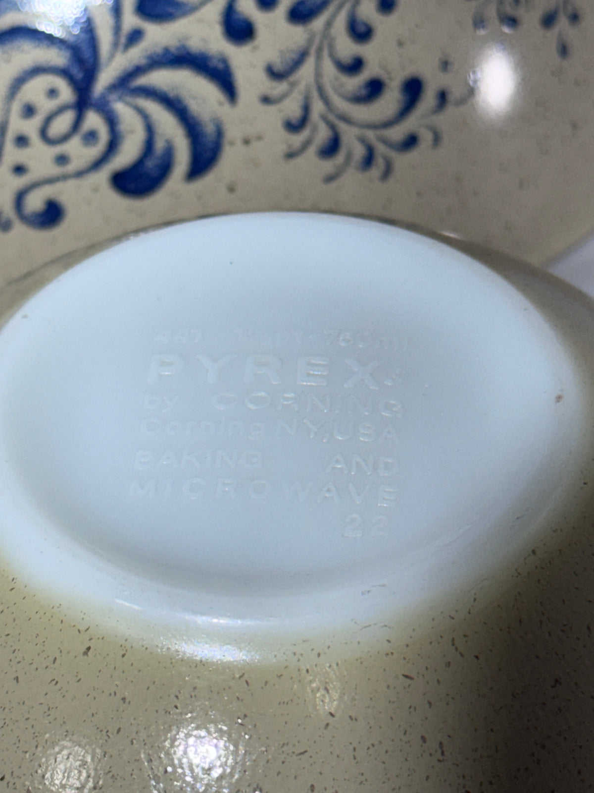 Vintage Pyrex Homestead Blue Floral Cinderella Mixing Bowl Set of 4 Nesting Bowls