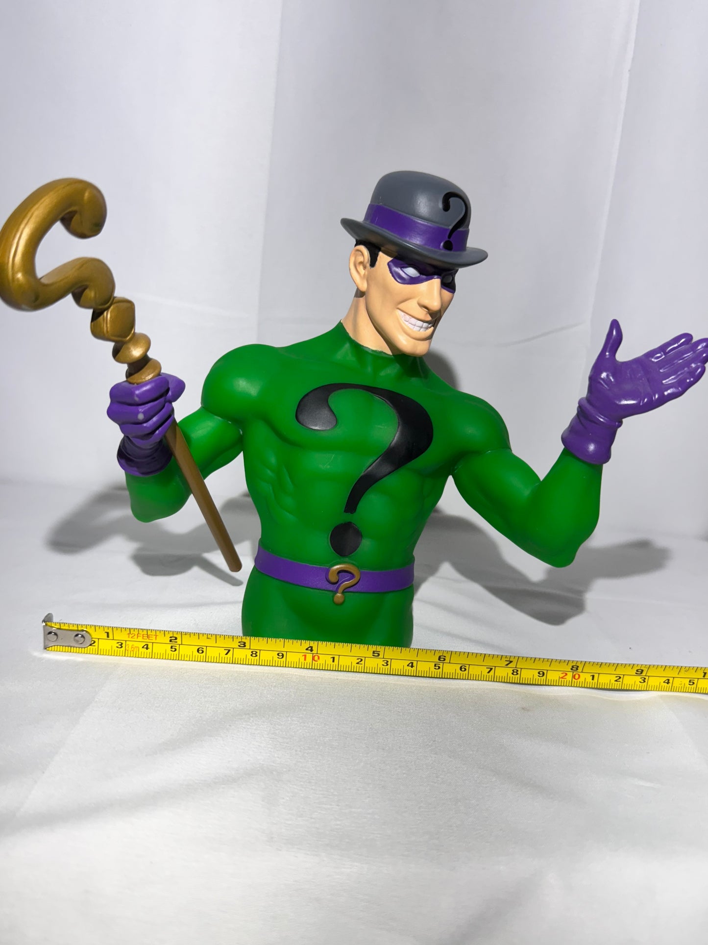 Vintage DC Comics Riddler Vinyl Bank – Animated Series – With Original Stopper – Stock #45343