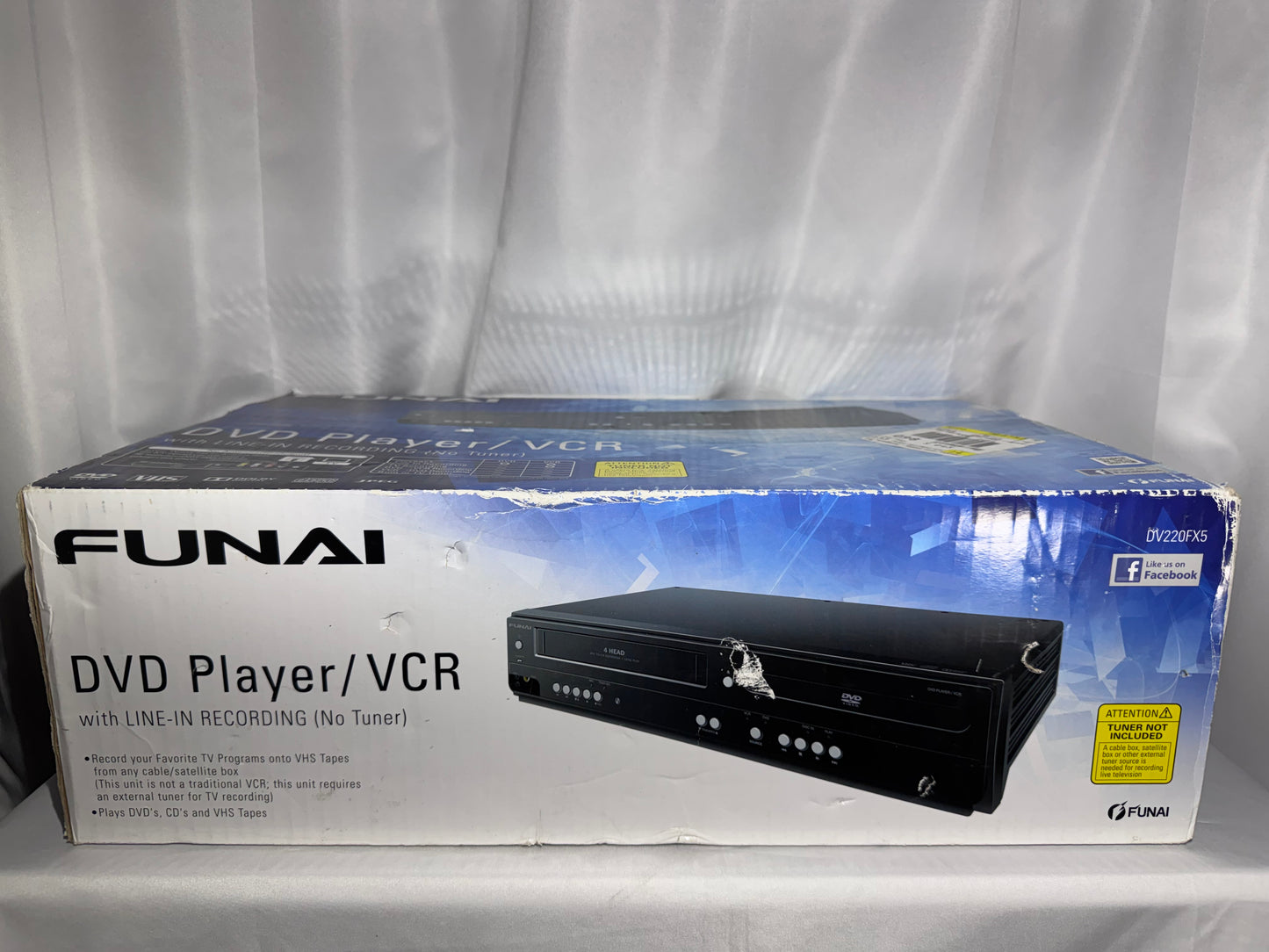 Funai DV220FX5 DVD VCR Combo 4-Head VHS Player Recorder Progressive Scan NOB