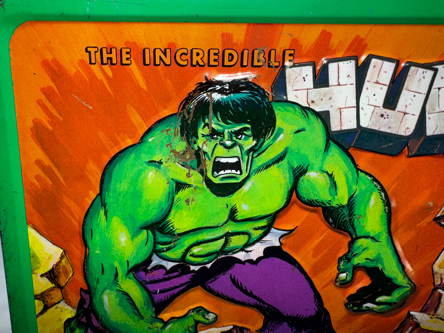 1978 Incredible Hulk Metal Lunchbox & Thermos Set Aladdin Vintage Marvel Comic