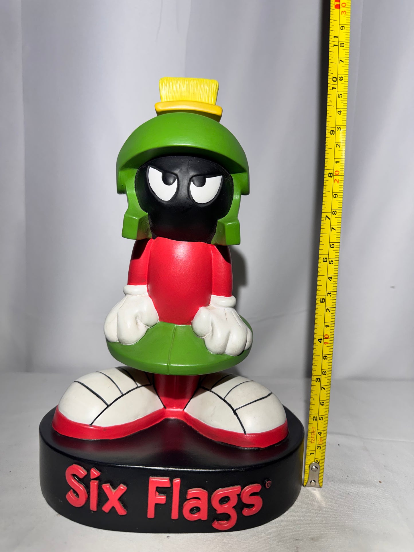 Marvin the Martian Coin Bank – 1997 Six Flags Warner Bros Looney Tunes – 10.5” Tall