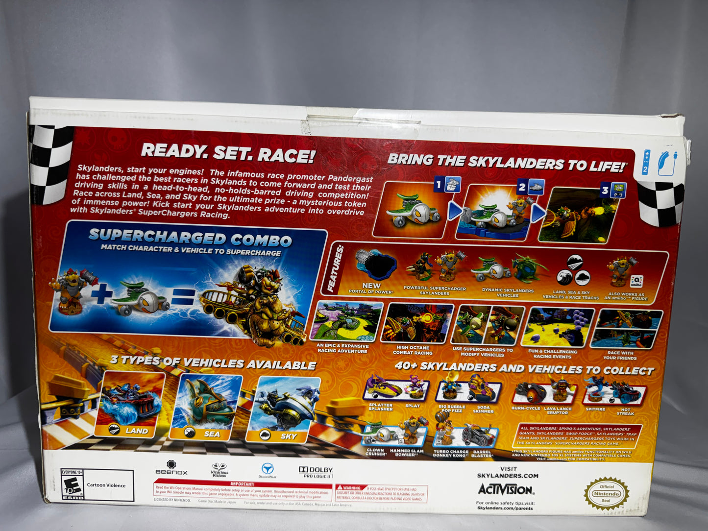 Skylanders SuperChargers Racing Starter Pack Nintendo Wii 2015 Hammer Slam Bowser