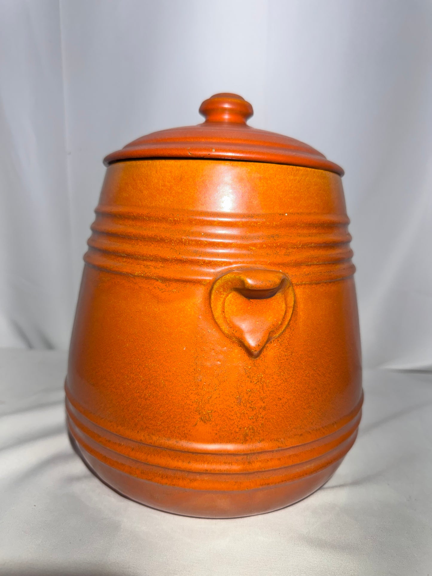 Amber Ringware Large Canister with Lid