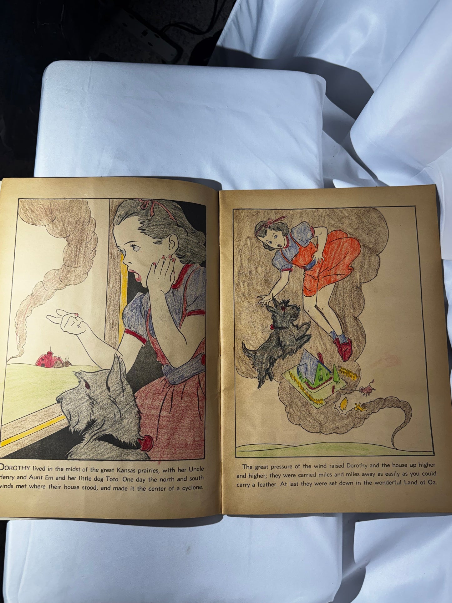 Vintage 1939 The Wizard of Oz Paint Book Whitman H.E. Vallely 40 Pages Scarecrow Tin Man