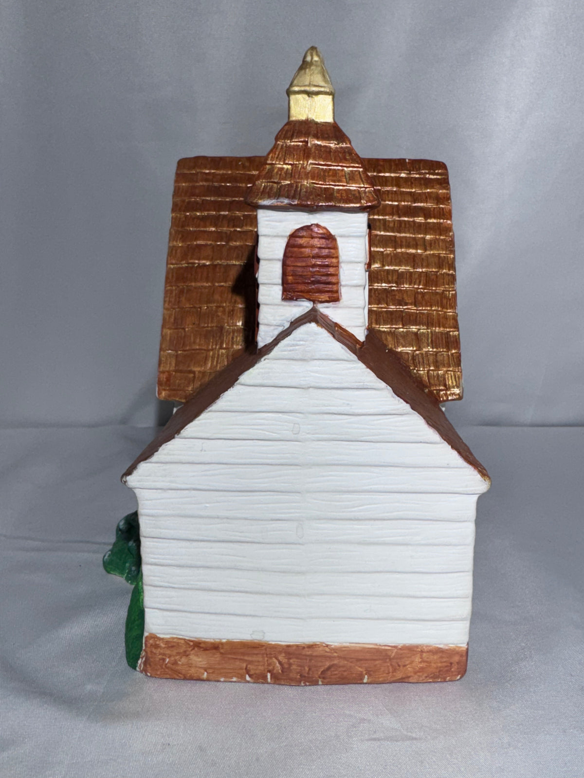 Vintage Style Hand Painted Ceramic Lighted Christmas Village Church S. Weldon 2015