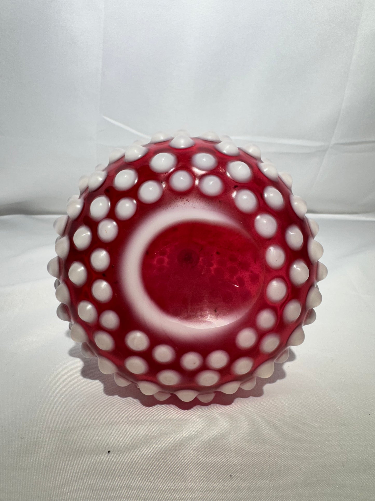 Vintage Cranberry Opalescent Hobnail Glass Bottle – Barber Bottle