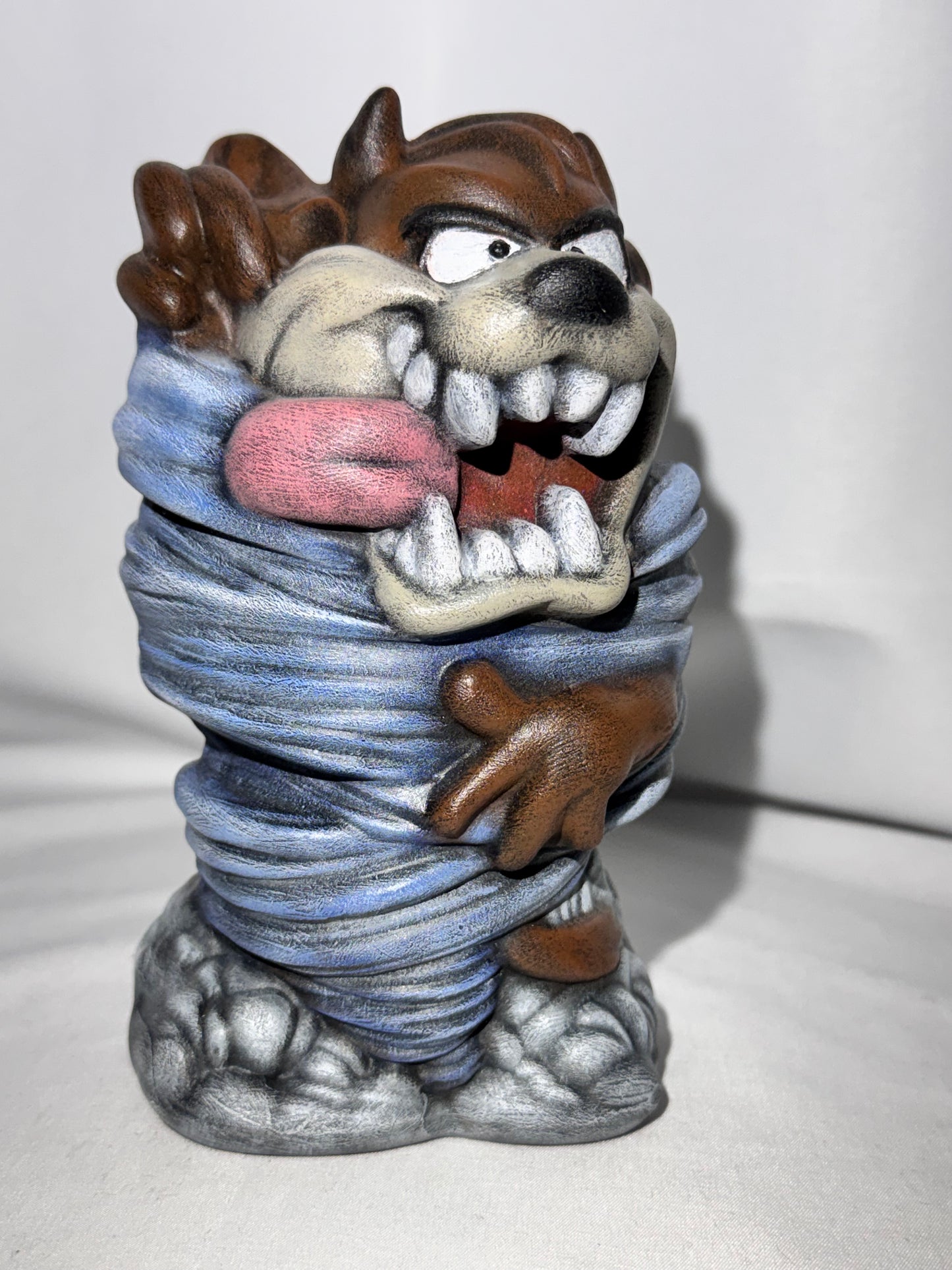 Vintage Taz Ceramic Figure / Statue – Hand-Painted Mold – Initialed LMP – Unique Piece