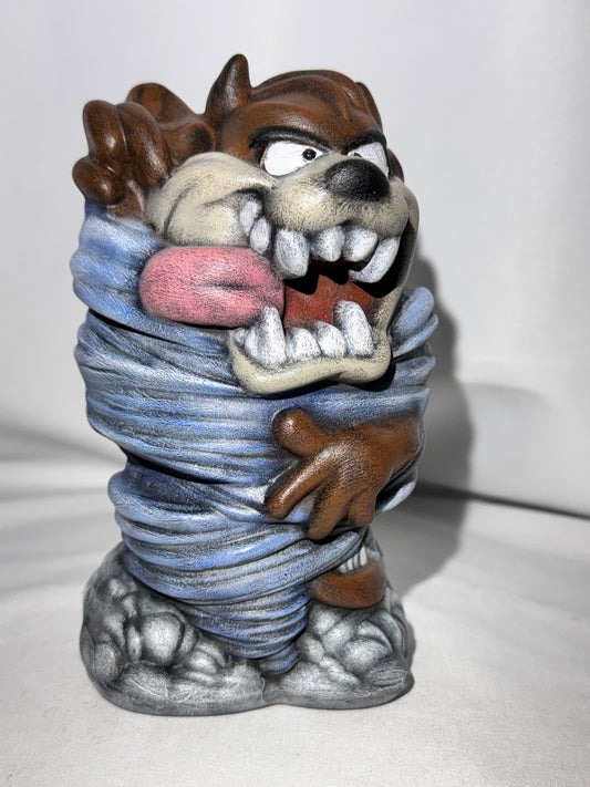 Vintage Taz Ceramic Figure / Statue – Hand-Painted Mold – Initialed LMP – Unique Piece