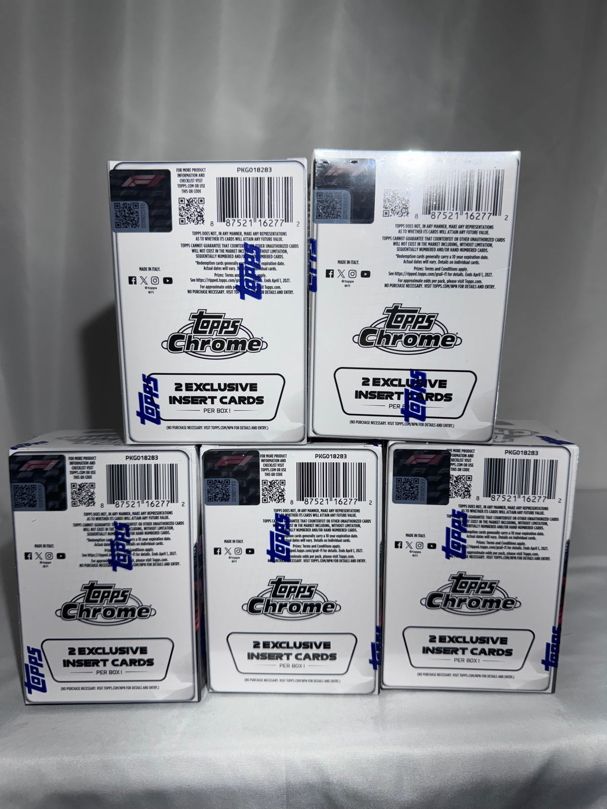 2026 Topps Chrome Formula 1 F1 Value Boxes – Lot of 5 – Factory Sealed