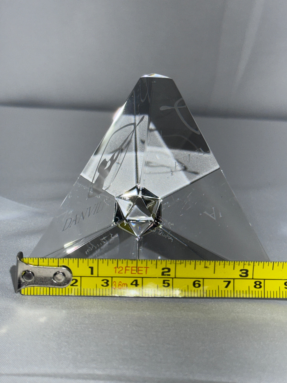 RARE Steuben / Corning Glass Works Diamond Prism – Signed S. Teychenne – Master Engraved Optical Crystal