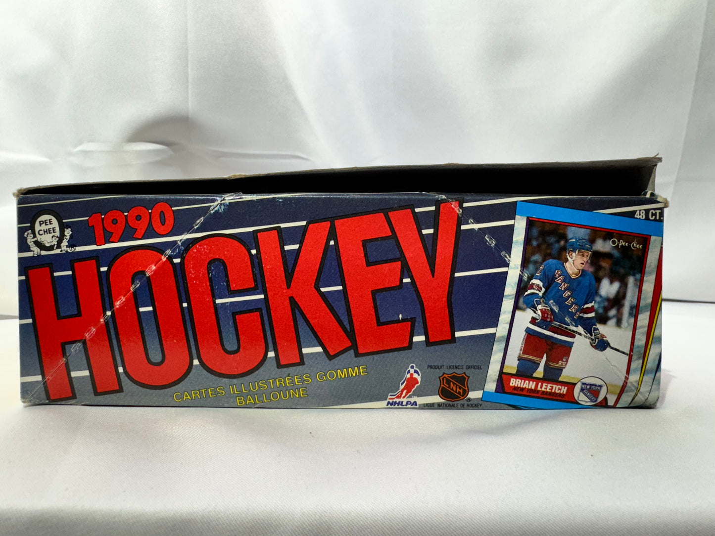 O-Pee-Chee 1990 NHL Hockey Cards – 48 Unopened Packs w/ Bubble Gum – Vintage Box
