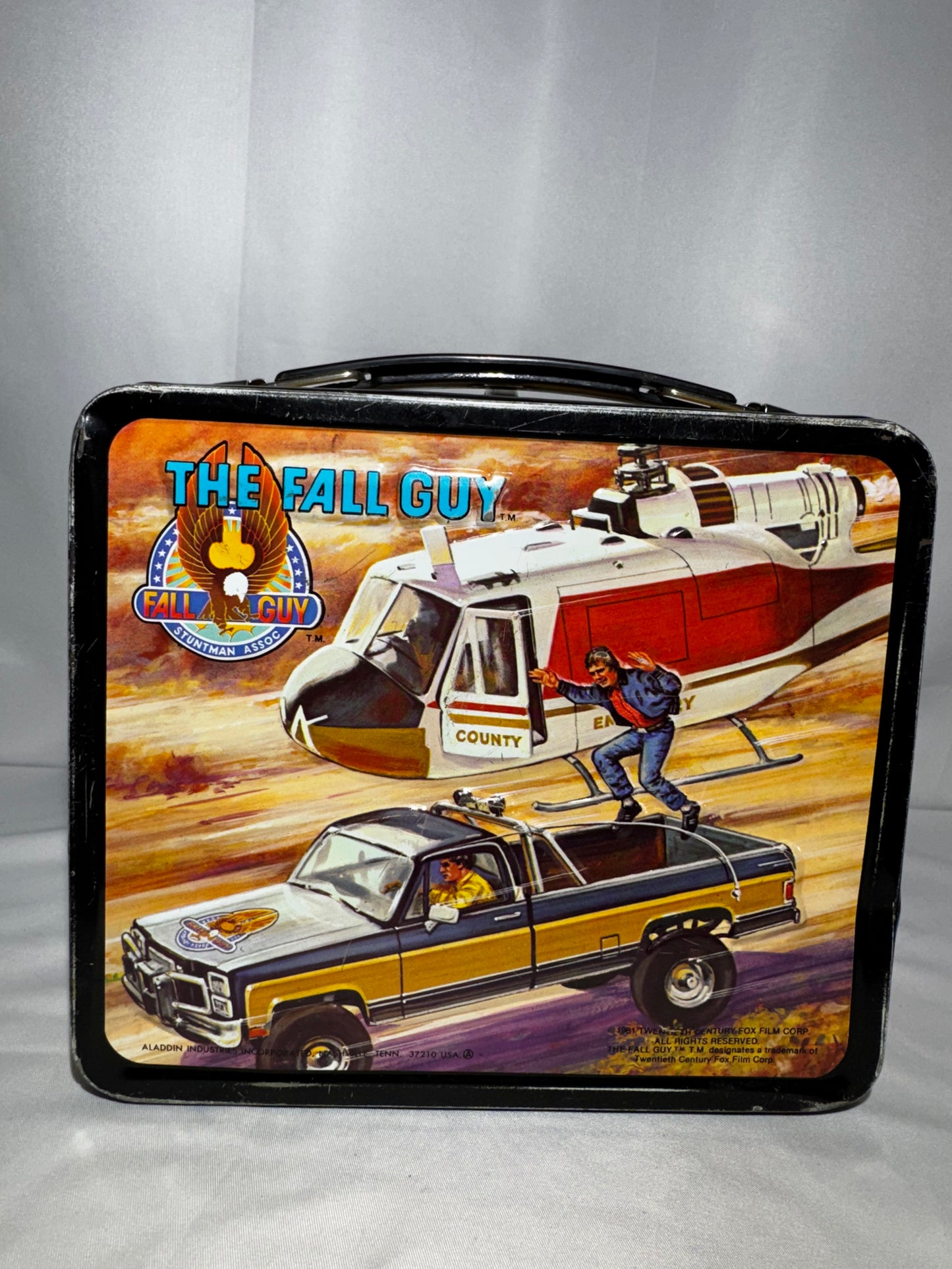 Vintage 1981 The Fall Guy Metal Lunch Box with Original Thermos – Aladdin Industries