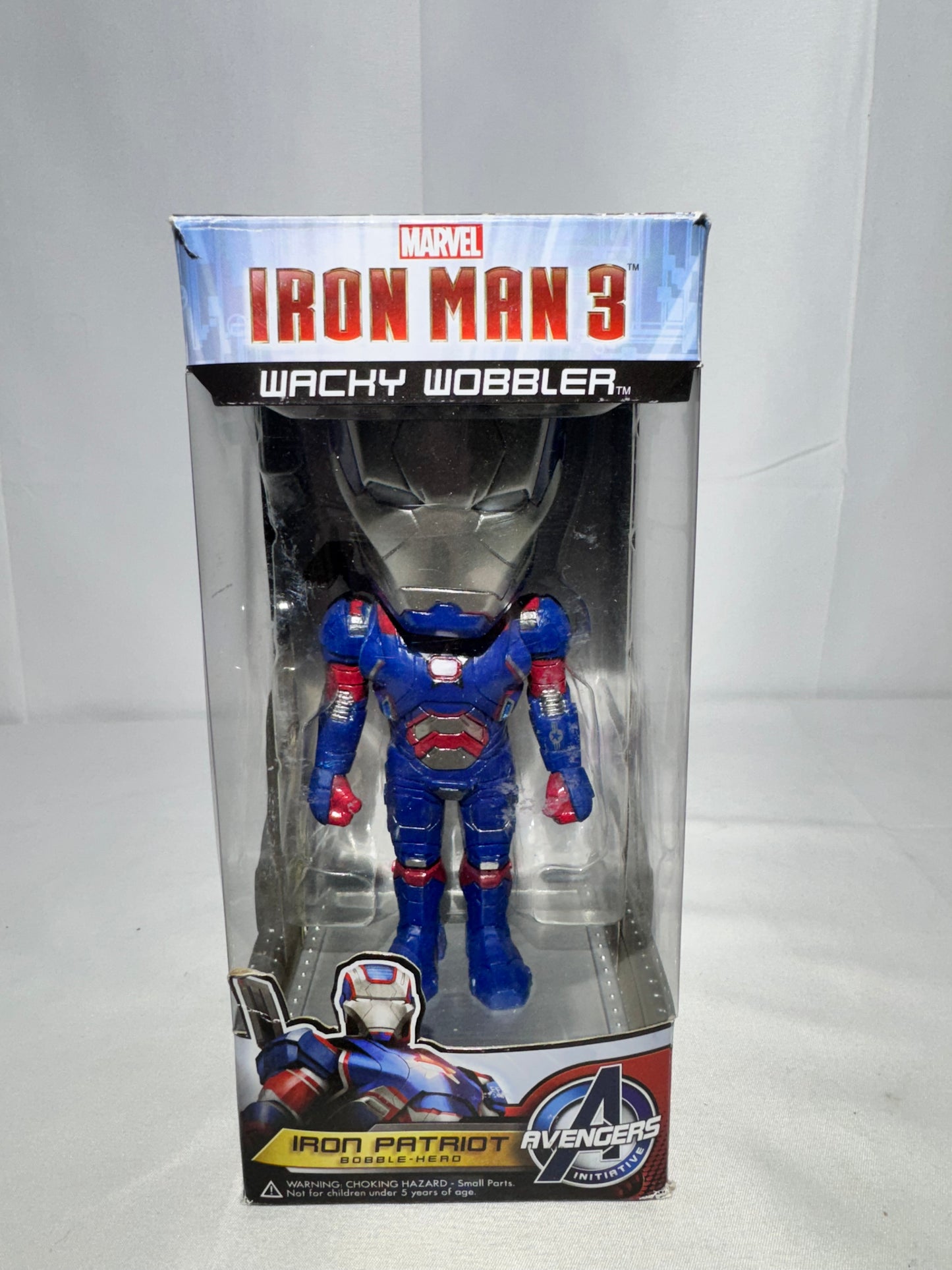 Marvel Iron Man 3 – Iron Patriot Wacky Wobbler Bobblehead (2013) – Original Box