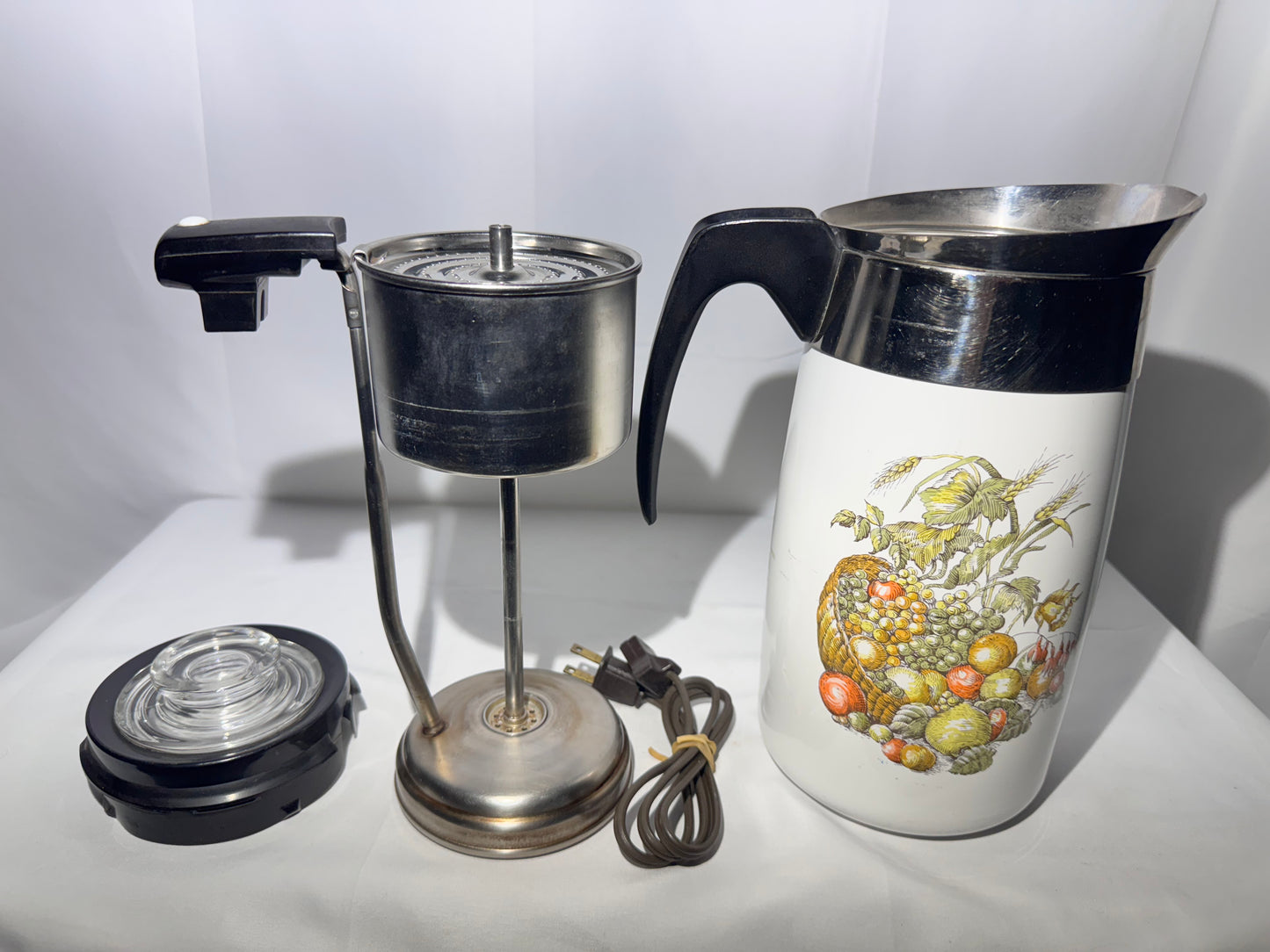 Corning Ware 10-Cup Electric Percolator – American Autumn Pattern- Rare!