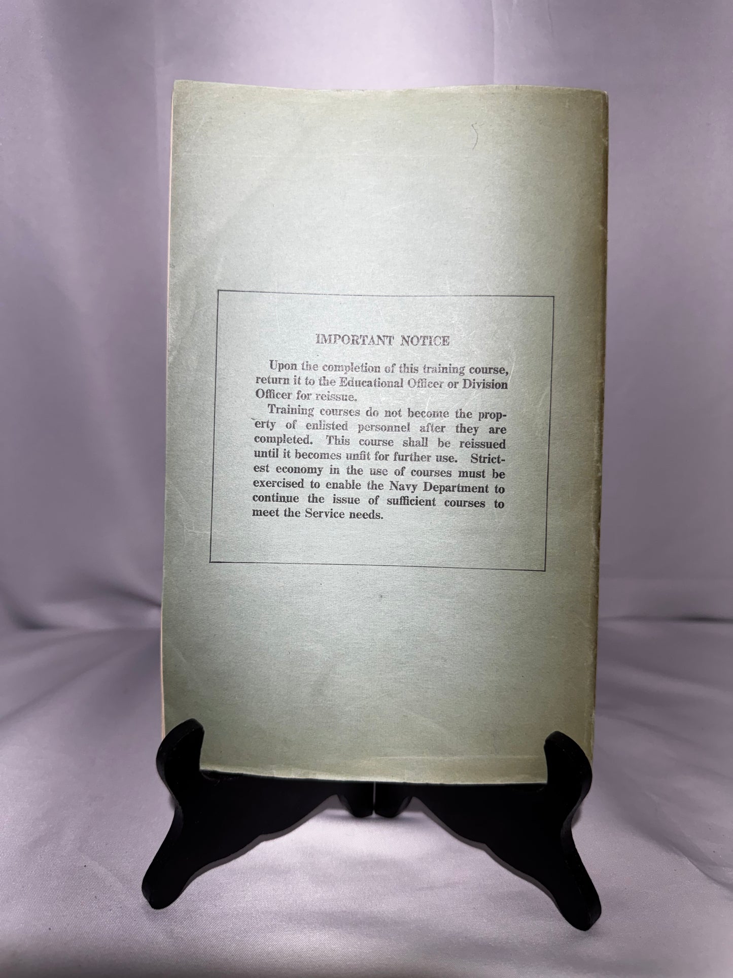 Vintage 1942 U.S. Navy General Training Course Petty Officers 3C & 2C WWII Manual - book