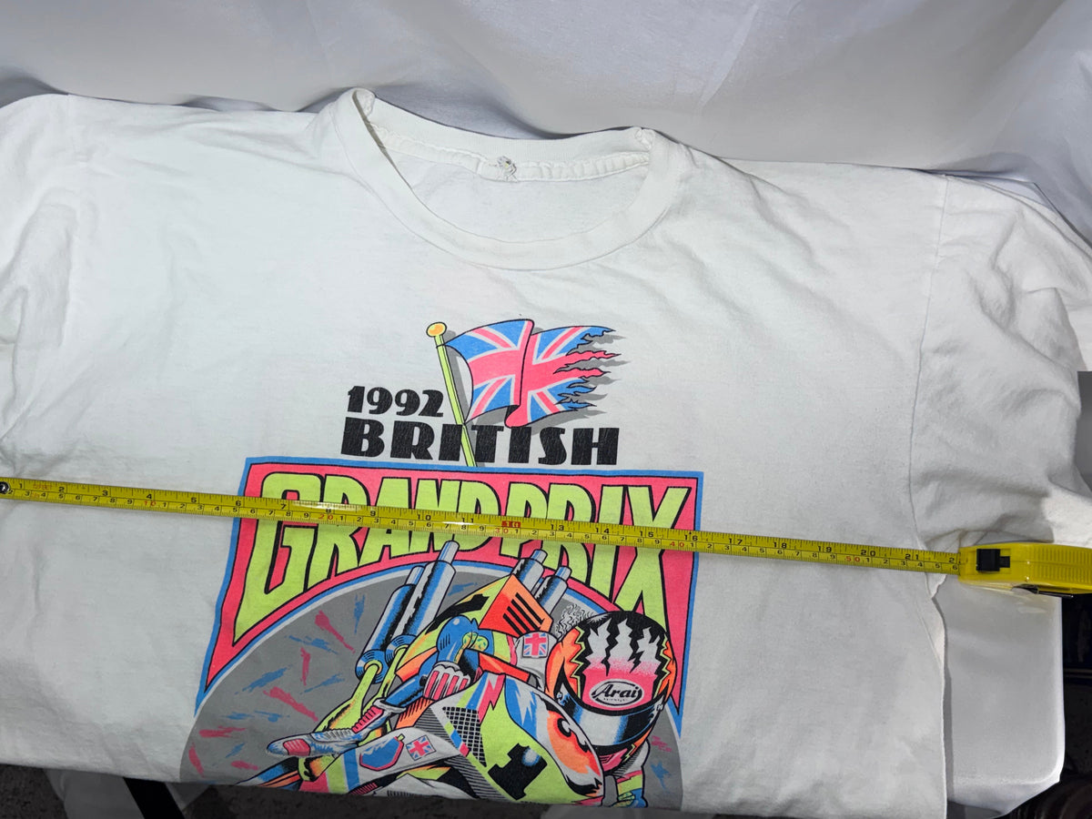 Vintage 1992 Donington Park British Grand Prix Motorcycle Racing T-Shirt – 90s
