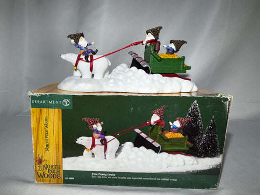Department 56 North Pole Woods Polar Plowing Service #56.56929 Retired