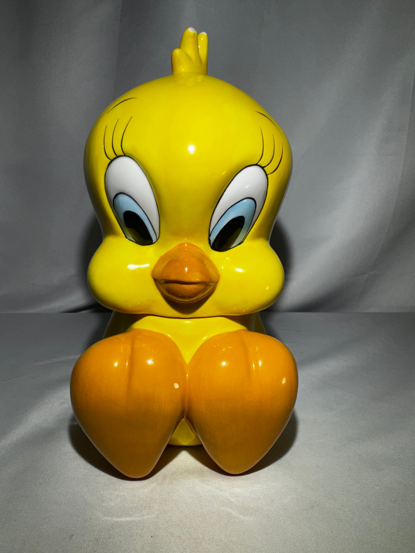 1995 Warner Bros Studio Store Tweety Bird Ceramic Cookie Jar Canister Vintage 9.5”