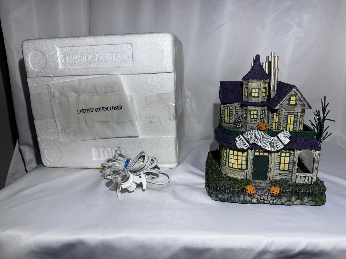 Hawthorne Village The Munsters Mockingbird Lane Music Store – A0201 – Halloween Village