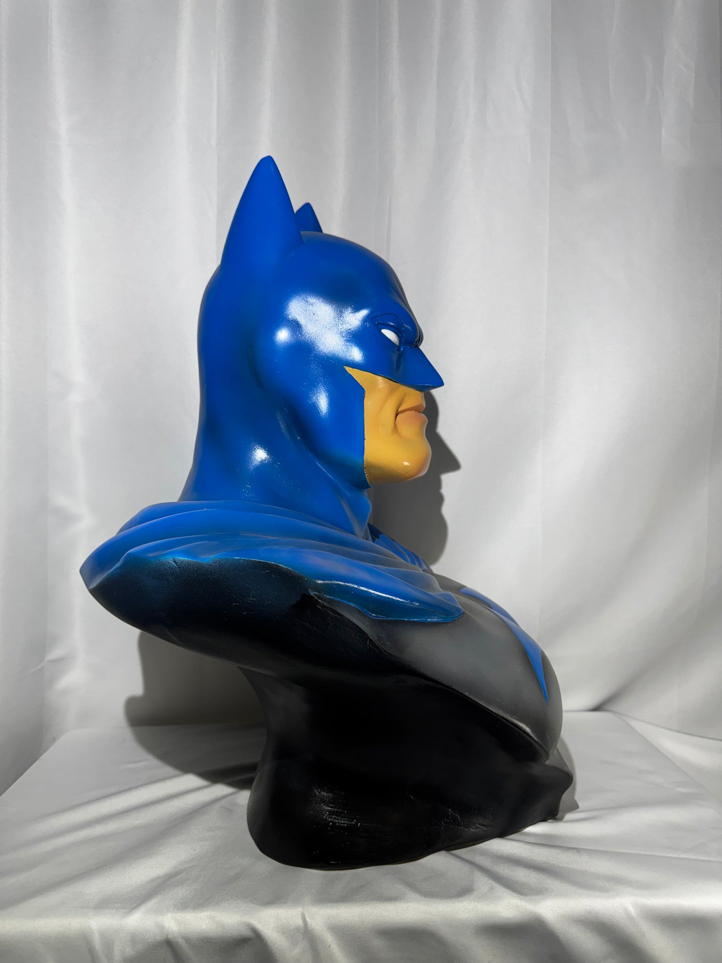 Vintage Batman Resin Bust 22” Large DC Comics Display Statue Grey & Blue