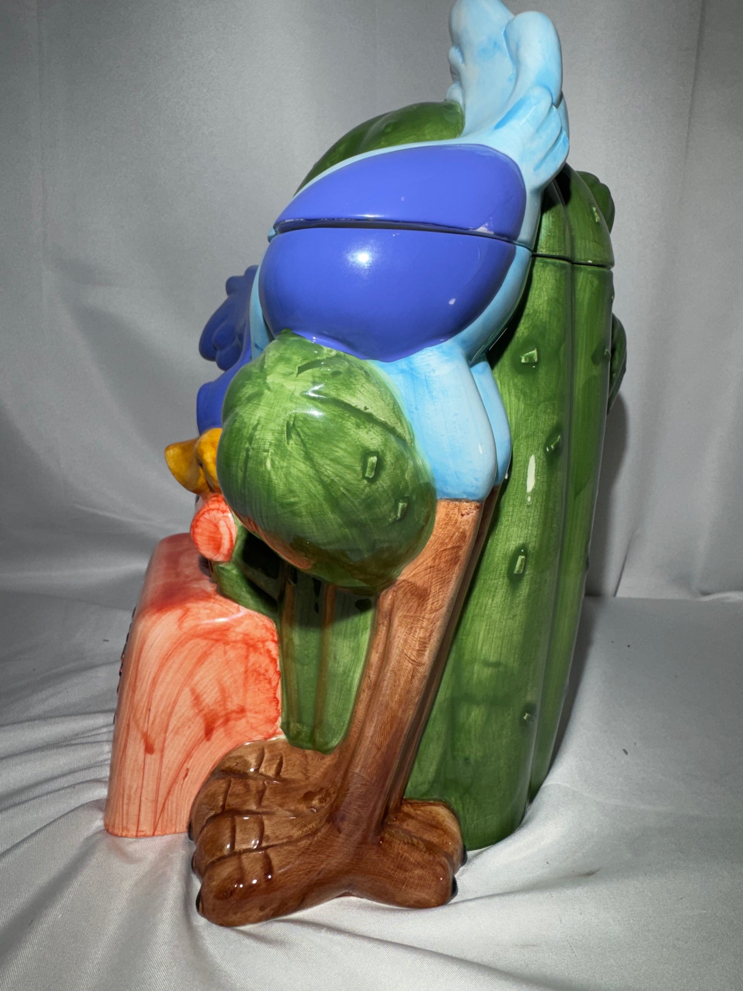 Rare Vintage 1993 Warner Bros Road Runner Cookie Jar ACME TNT Cactus Ceramic w/ Box