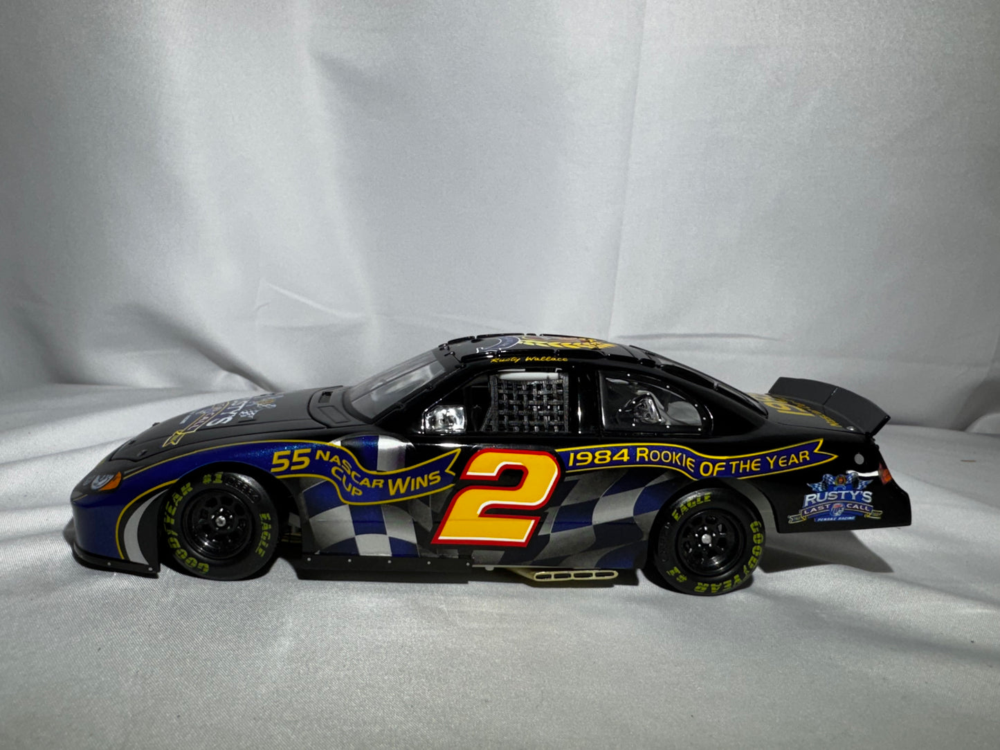 Action Collectibles Rusty Wallace 1989 Penske Racing 1:24 Diecast NASCAR Autographed w/ Box
