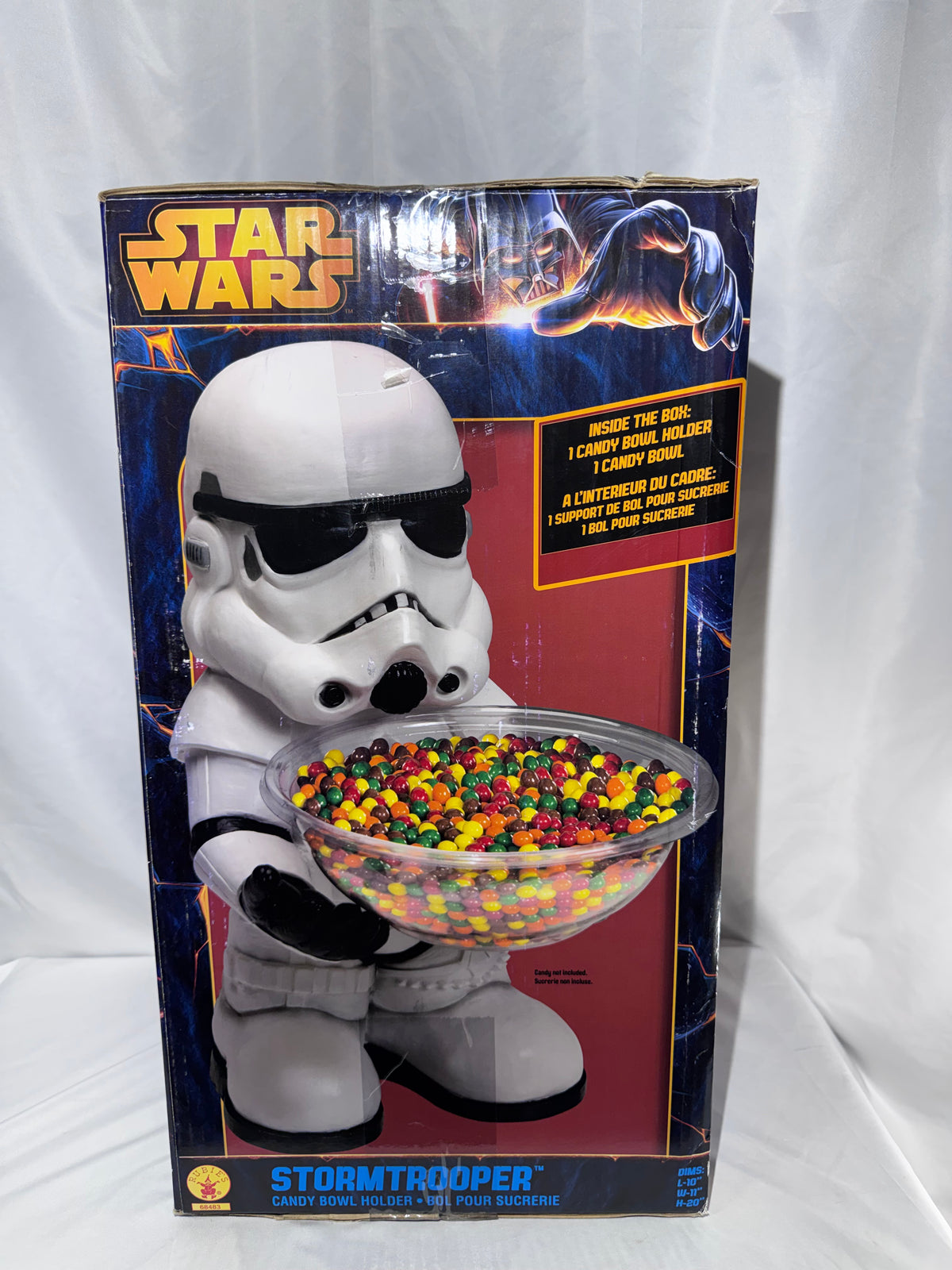 Star Wars Stormtrooper Candy Bowl Holder Rubie’s Costume Co. 20” Halloween Decor