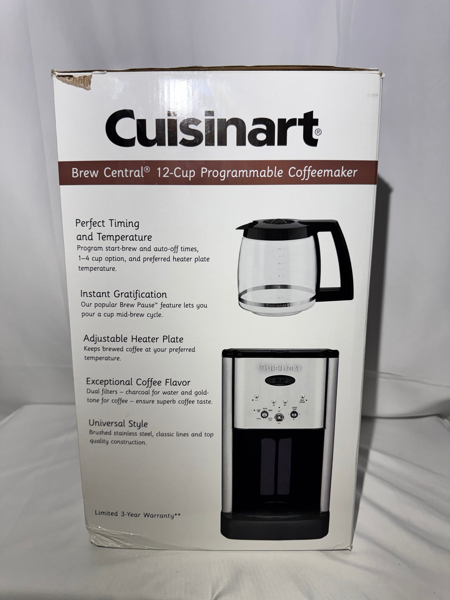 Cuisinart Brew Central 12-Cup Programmable Coffeemaker – Model DCC-1200P1