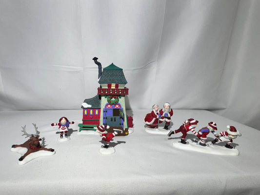 Department 56 Heritage Village Collection – “Peppermint Skating Party”Set of 6 – Item #56363