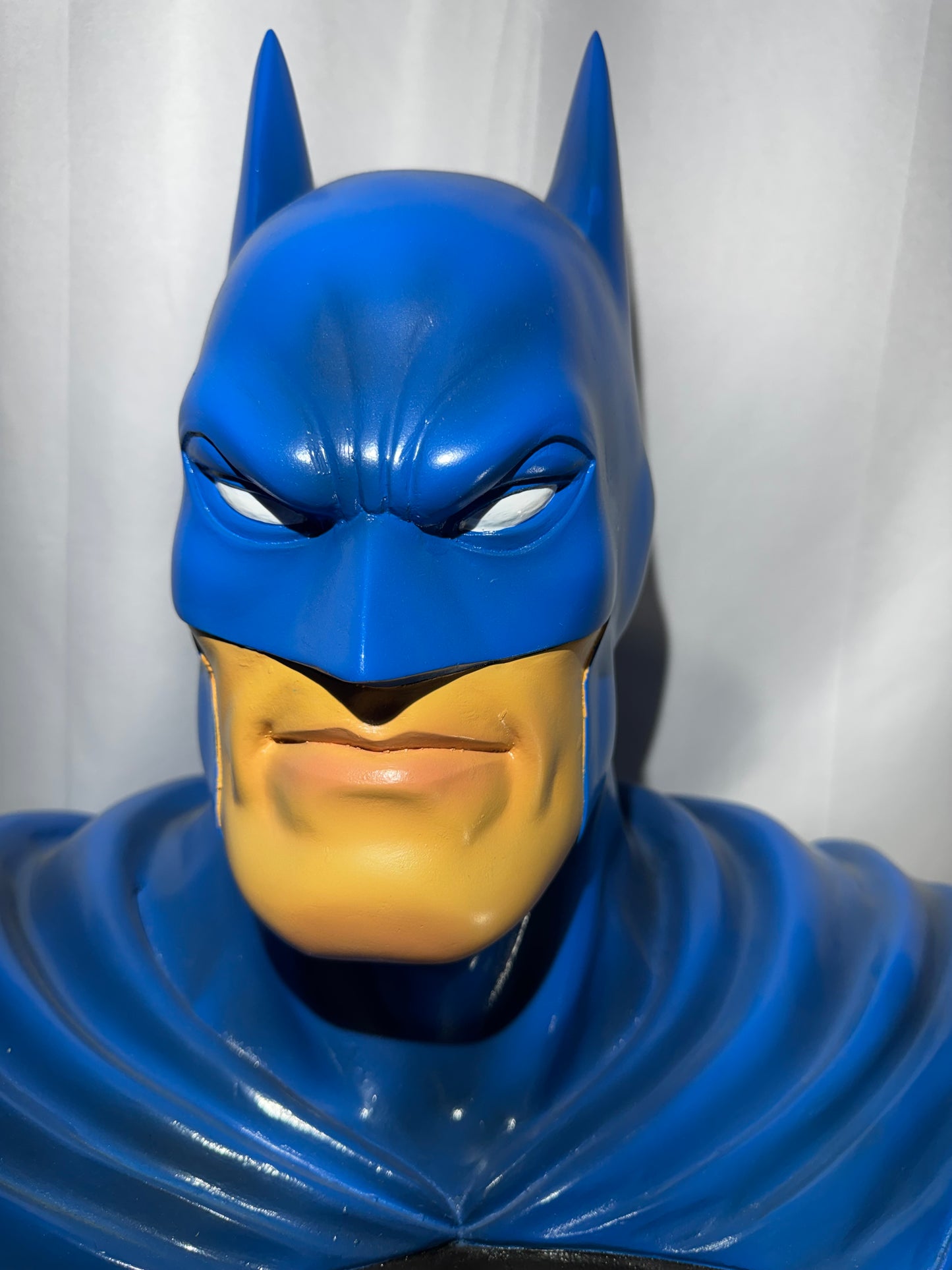 Vintage Batman Resin Bust 22” Large DC Comics Display Statue Grey & Blue