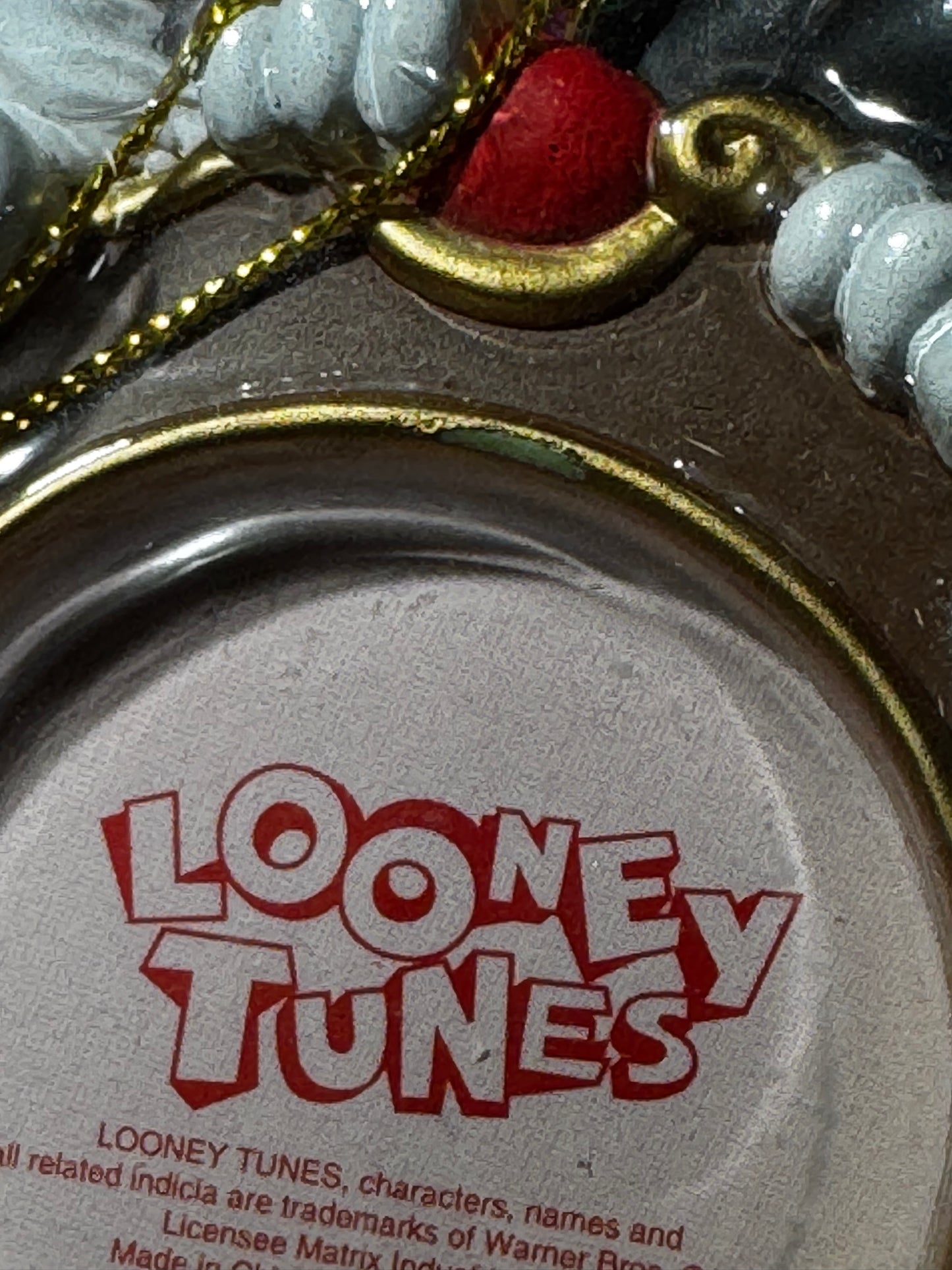 Vintage 1997 Looney Tunes Sylvester & Tweety Picture Frame Ornament Magnet Matrix