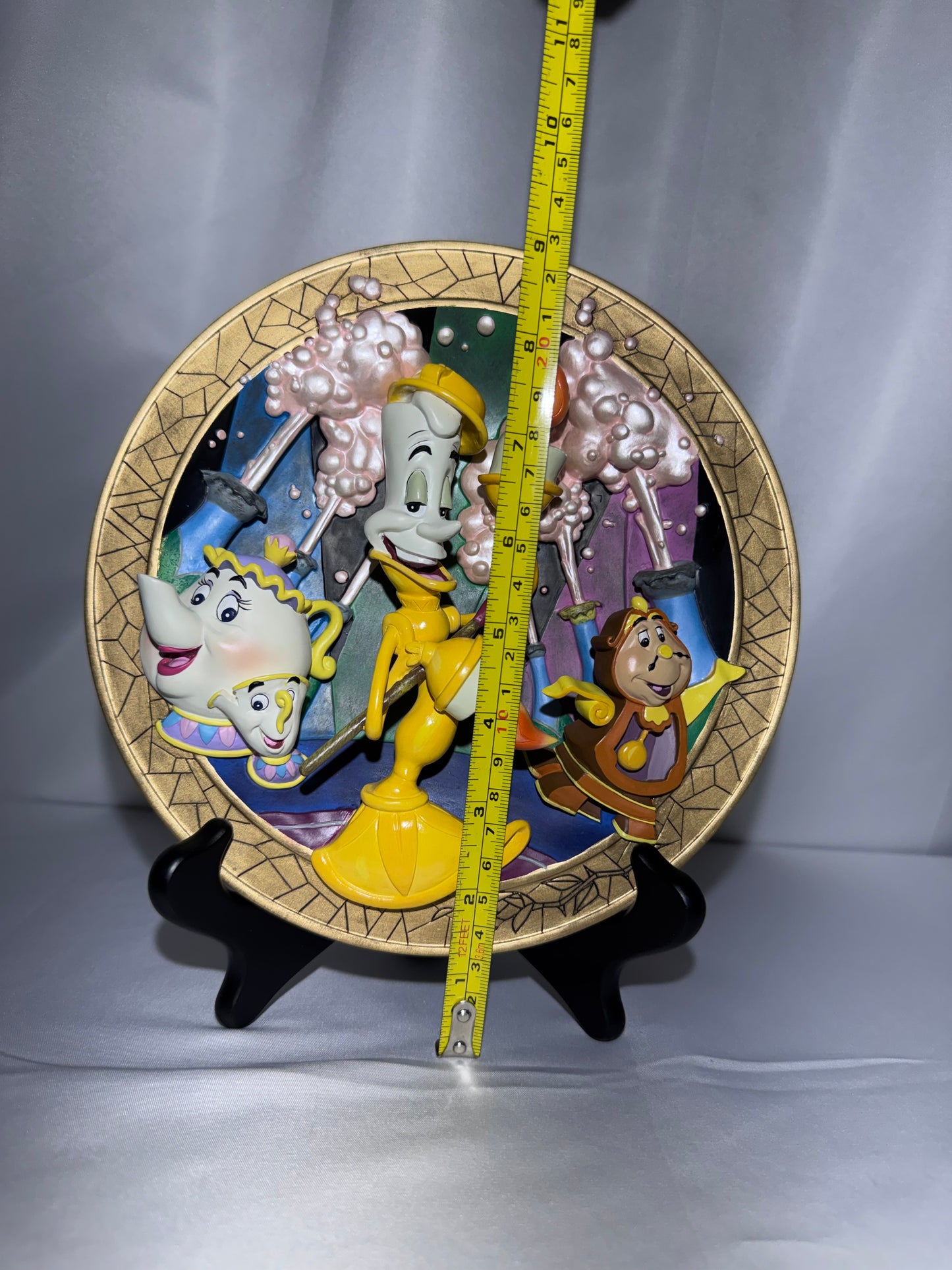 Disney Beauty & the Beast Be Our Guest 3D Collector Plate LE 2833/5000 Box COA