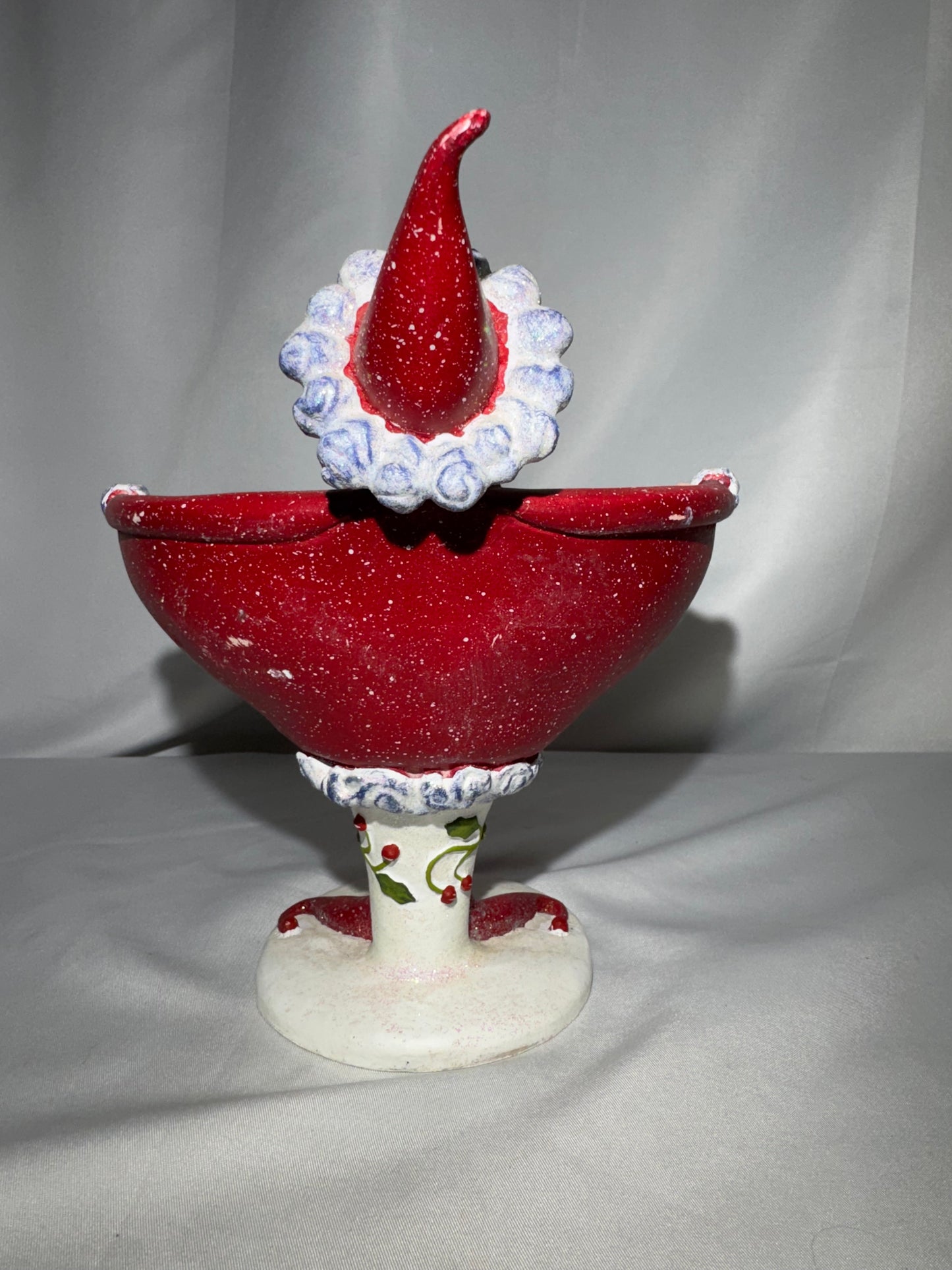 Department 56 Patience Brewster Krinkles Santa Candy Bowl 8” Whimsical Christmas