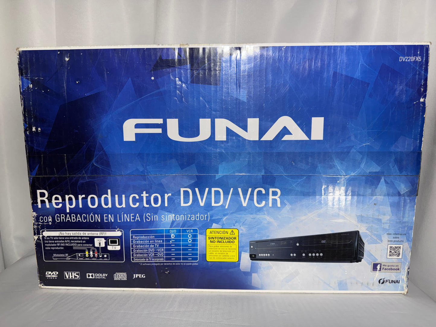 Funai DV220FX5 DVD VCR Combo 4-Head VHS Player Recorder Progressive Scan NOB