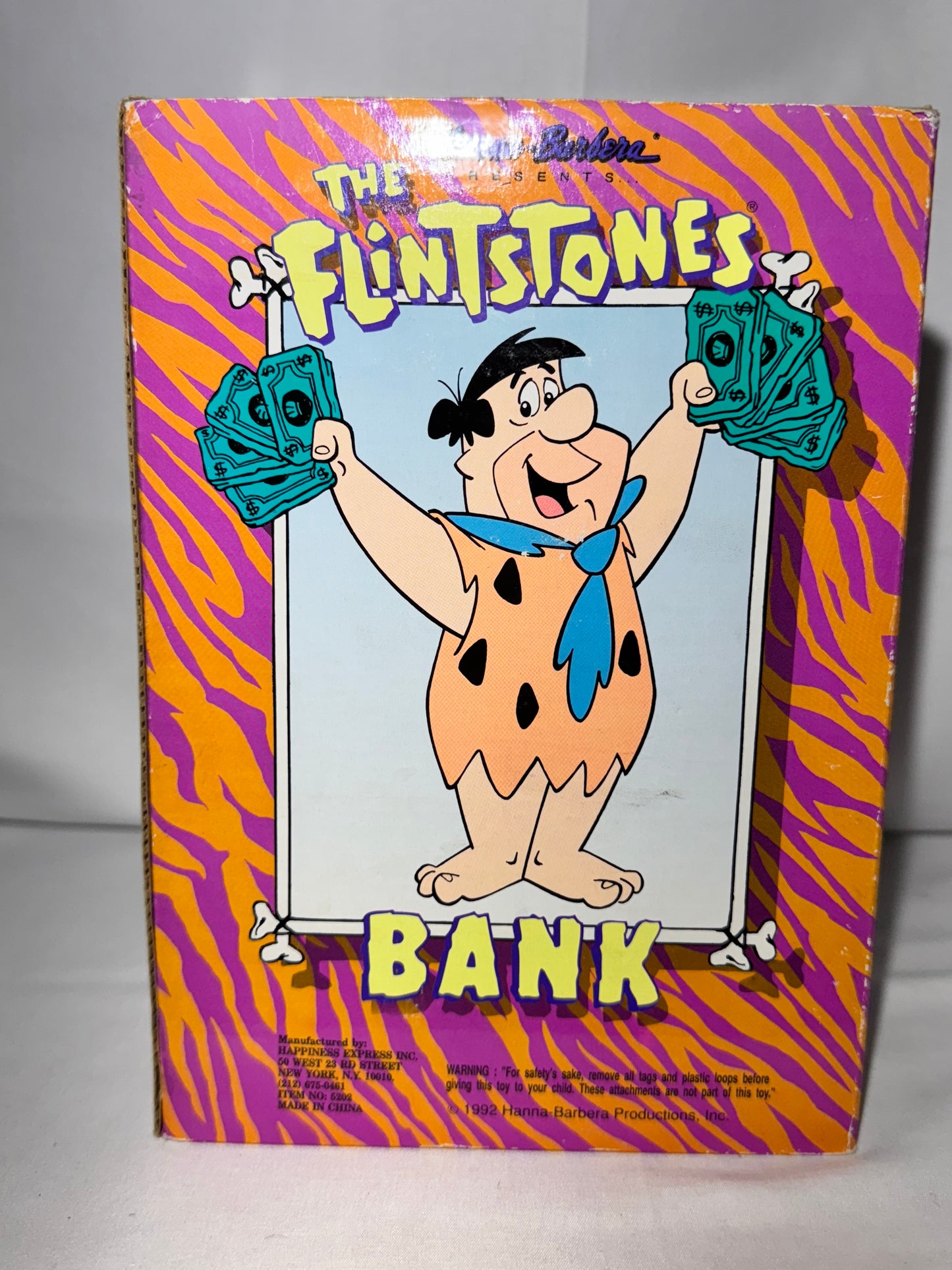 Fred Flintstone Bank Hana Barbera 1992