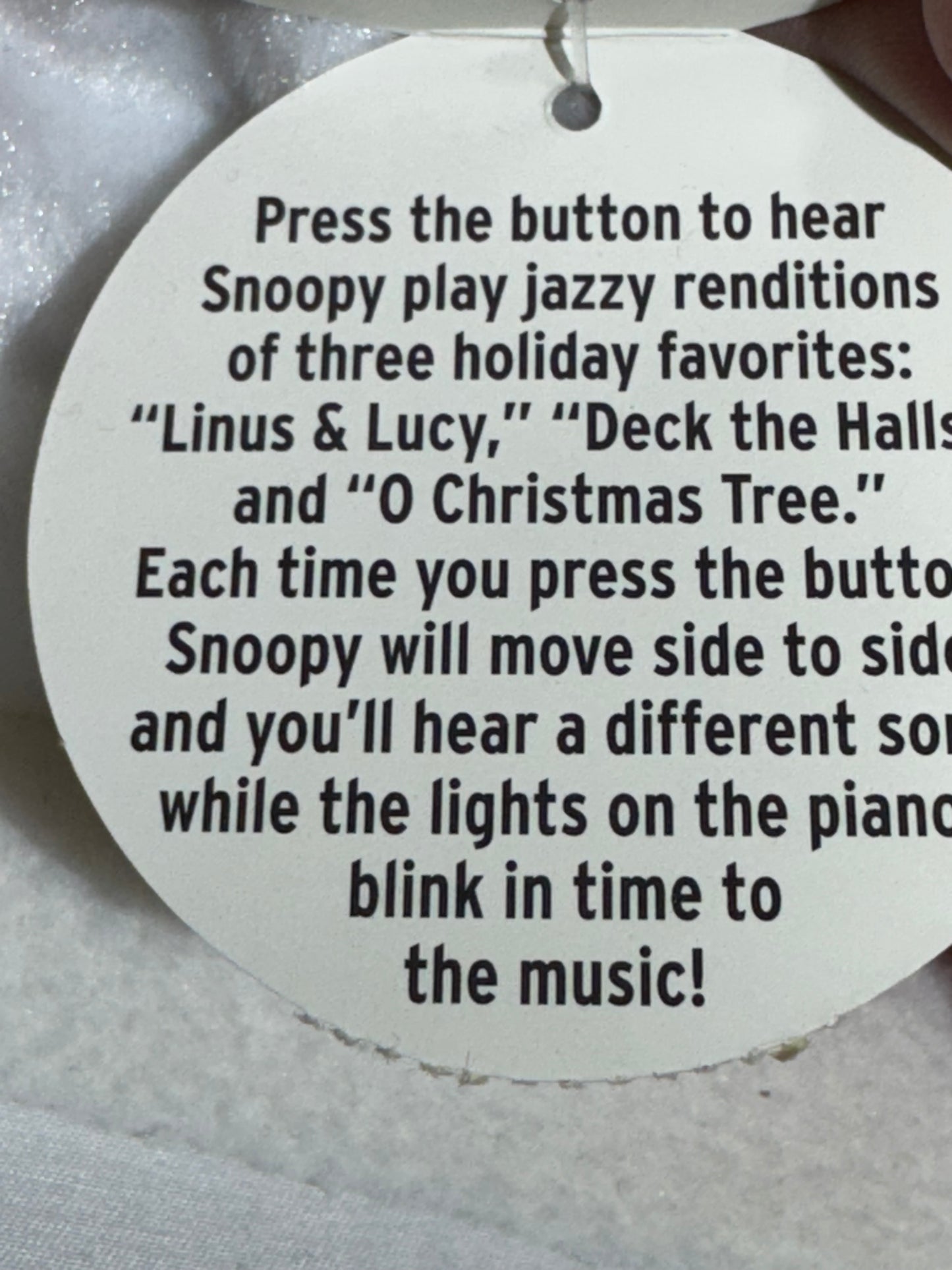 Hallmark “Swingin with Snoopy” Animated Musical Light-Up Figurine