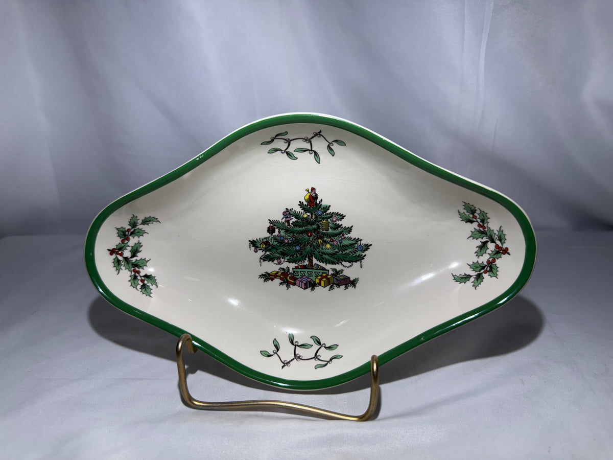 Vintage Spode Christmas Tree Diamond-Shaped Serving Dish – Holiday Tableware