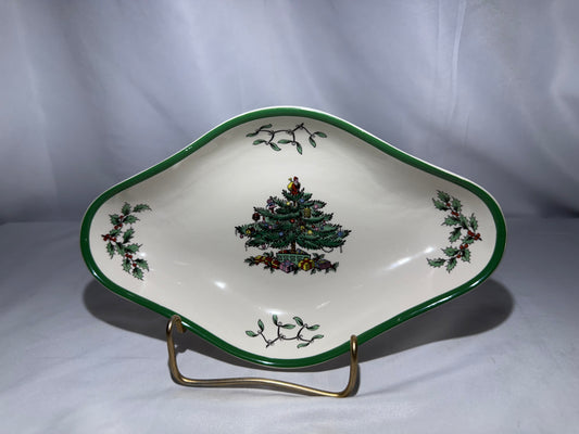 Vintage Spode Christmas Tree Diamond-Shaped Serving Dish – Holiday Tableware