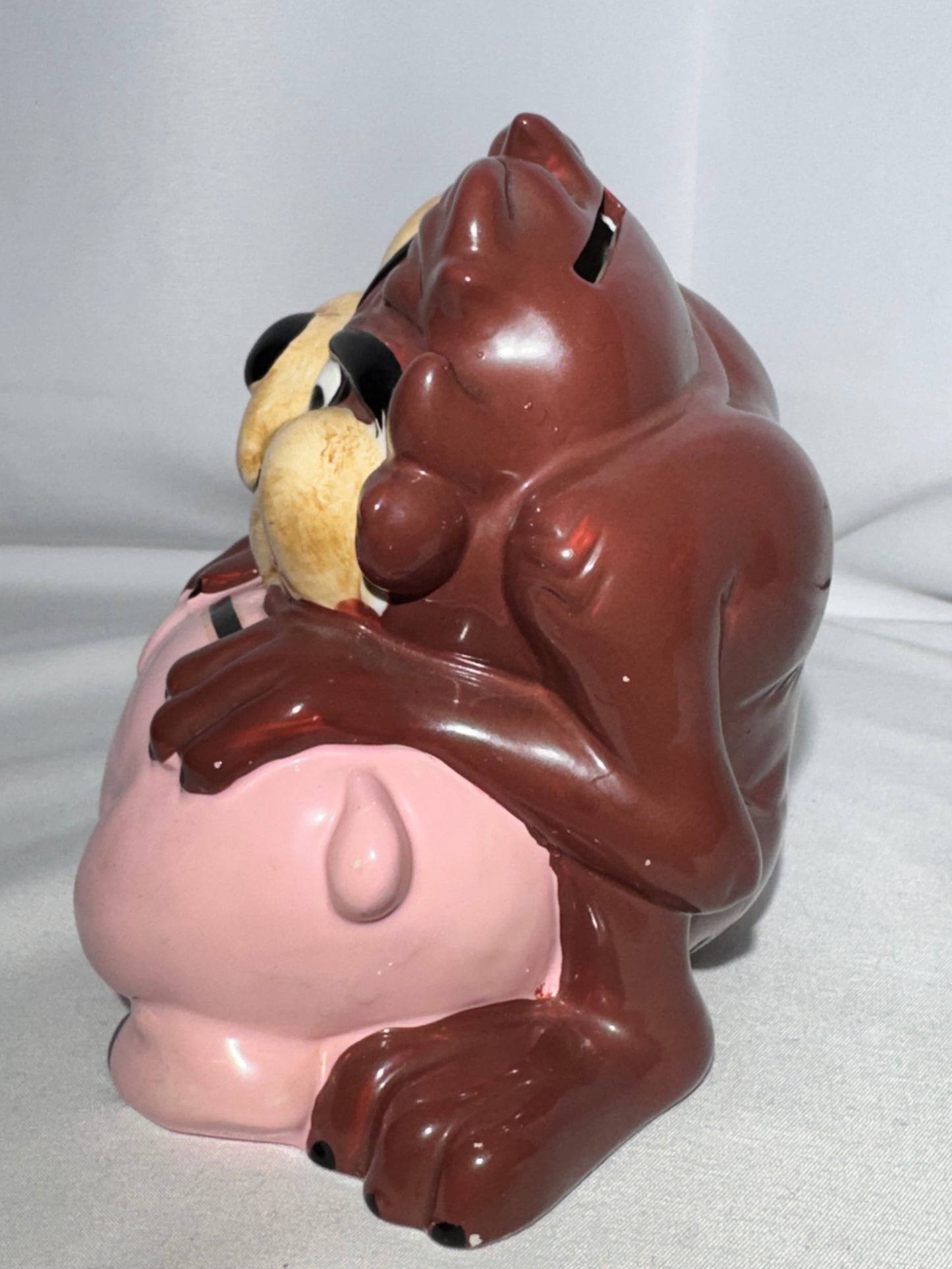 Vintage 1989 Taz Piggy Bank – The Good Company – Ceramic – Original Stopper