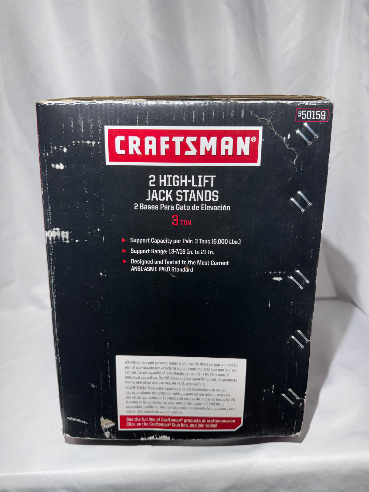 Craftsman 3-Ton High-Lift Jack Stands – Model 950159 / T43002 – Original Box