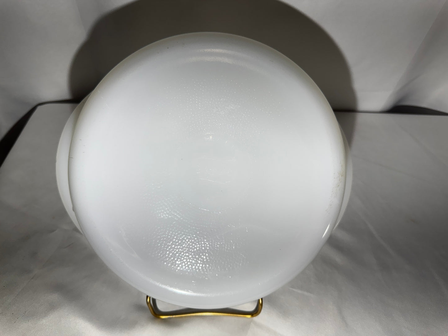 Vintage Glasbake Milk Glass Green Daisy Round Baking Casserole Dish Jeannette Glass