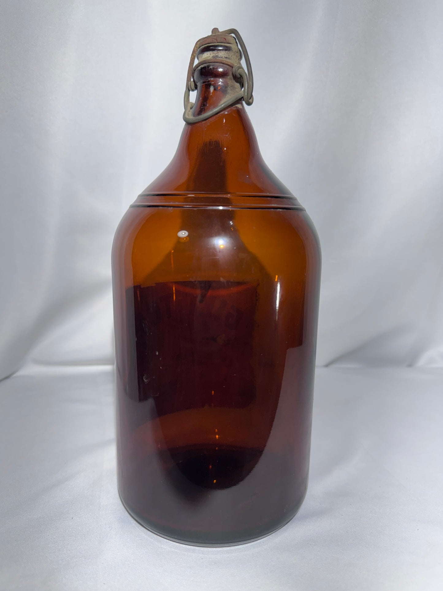 Vintage 1930s Gilt Top Pasteurized Beer 1/2 Gallon Amber Jug – Spokane Brewing & Malting Co. – Spokane WA