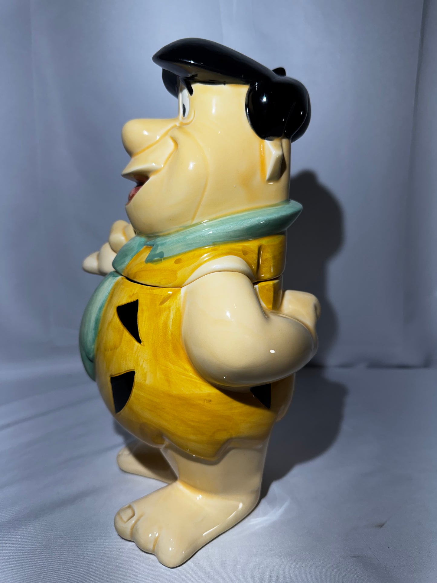 Vintage 1989 Vandor Fred Flintstone Ceramic Cookie Jar Hand Painted Korea