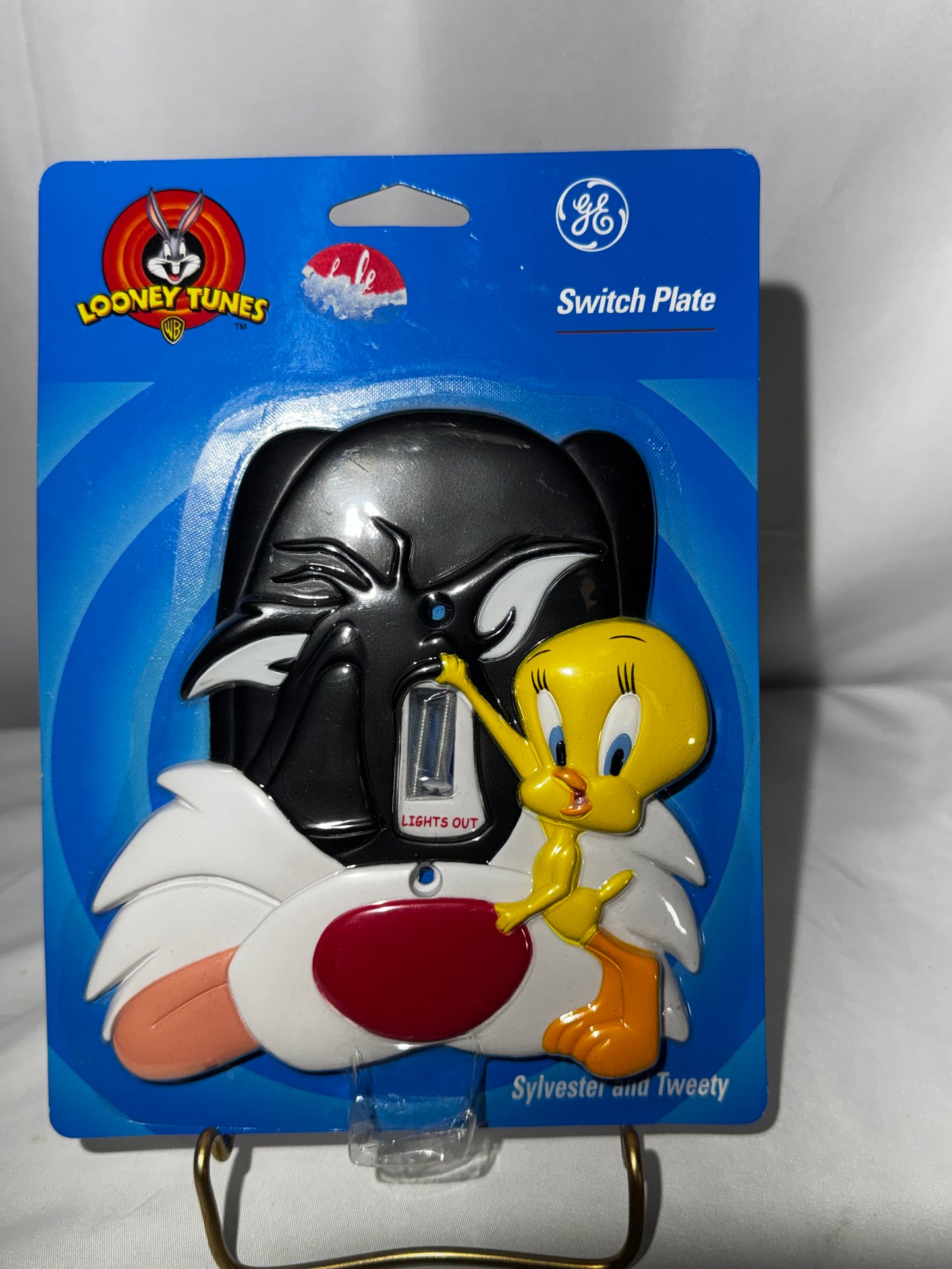 Vintage Looney Tunes Sylvester & Tweety GE Light Switch Cover Sealed 3D WB