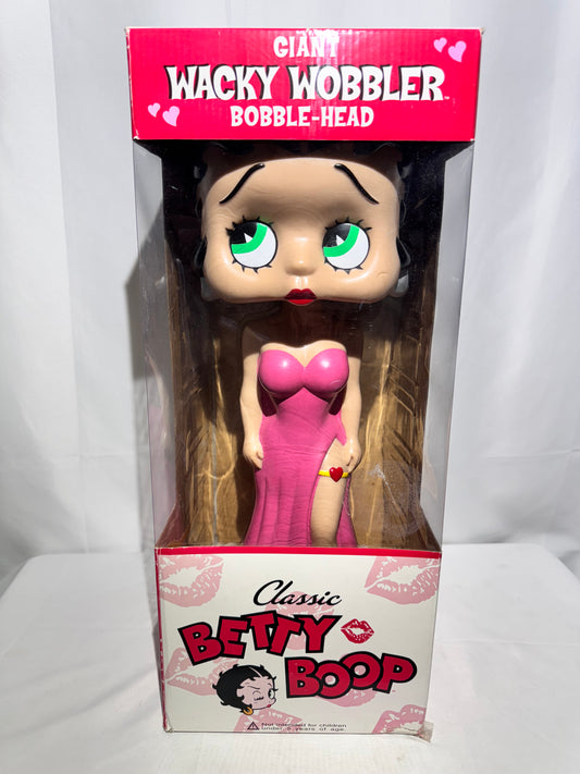 Giant 18” Betty Boop Wacky Wobbler Bobblehead – Funko 2006 – Pink Gown – Original Box