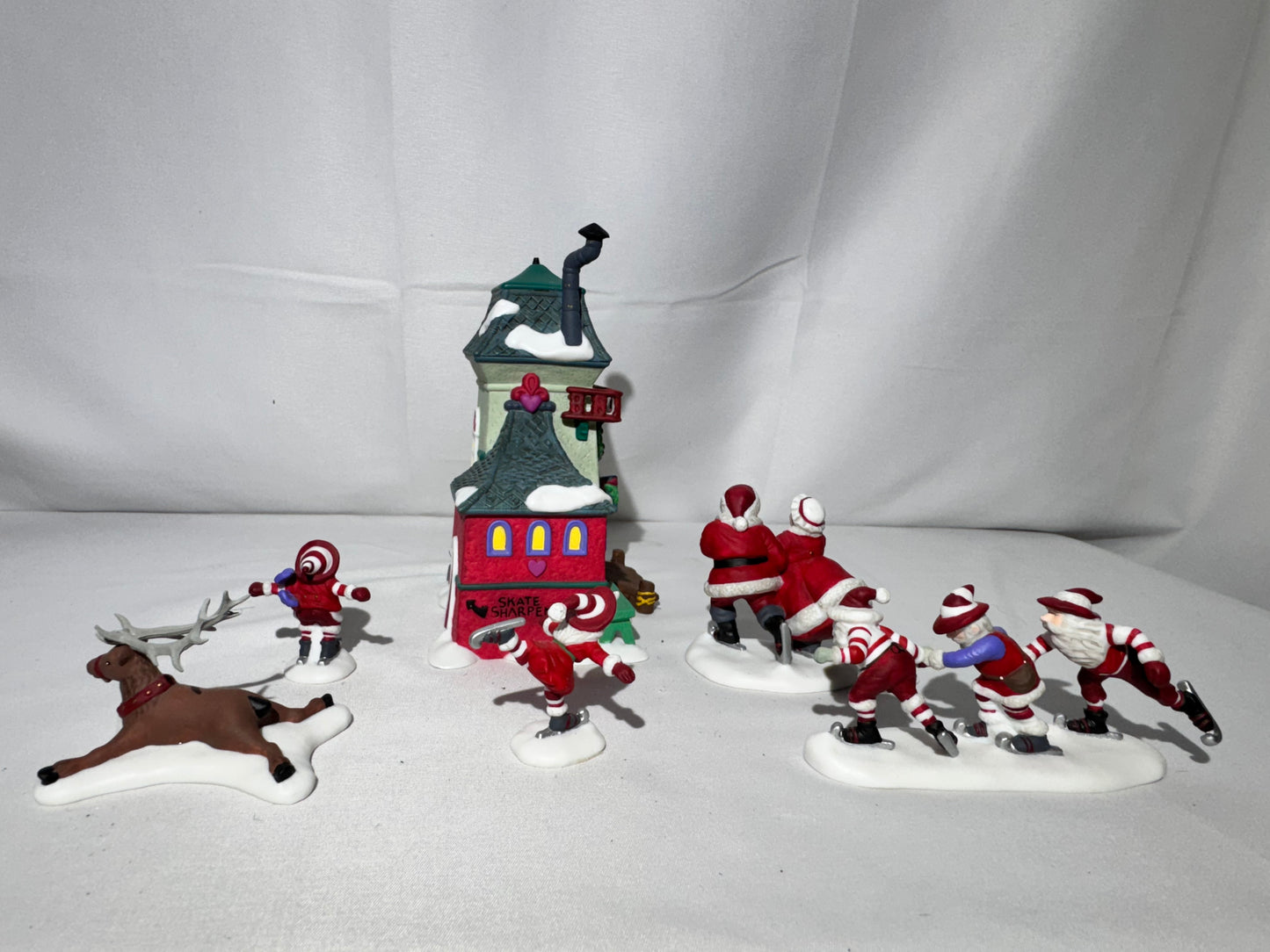 Department 56 Heritage Village Collection – “Peppermint Skating Party”Set of 6 – Item #56363