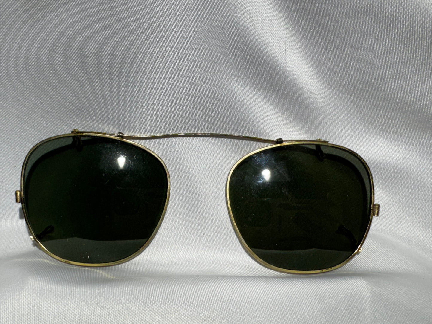 Vintage Bausch & Lomb Ray-Ban Clip-On Sunglasses with Original Ray-Lite Case – Made in USA
